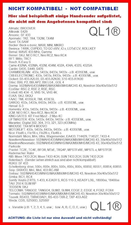 Universal Replacement Remote Control Transmitter 433 Mhz 4 Channel For Garage Door Opener Set Of 2 Cloning Universal Gate Garage Door Remote 433 Mhz Amazon Co Uk Diy Tools