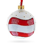 Flag of Austria Glass Ball Christmas Ornament 3.25 Inches