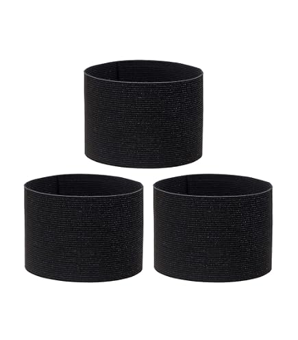 thumbnail image 2 of Team Captain Identification Bands 4-Pack Black Captain Armbands - Adjustable Elastic Leader Bands For Sports & Memorial Events Adjustable Elastic Arm Bands 2 of 13