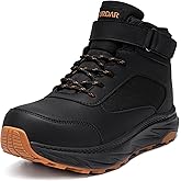URDAR Steel Toe Boots for Men Work Boots Safety Puncture Proof Construction Steel Toe Shoes Safety Work Shoes Comfortable Warm Zapatos de Trabajo para Hombres (11.5, Black)