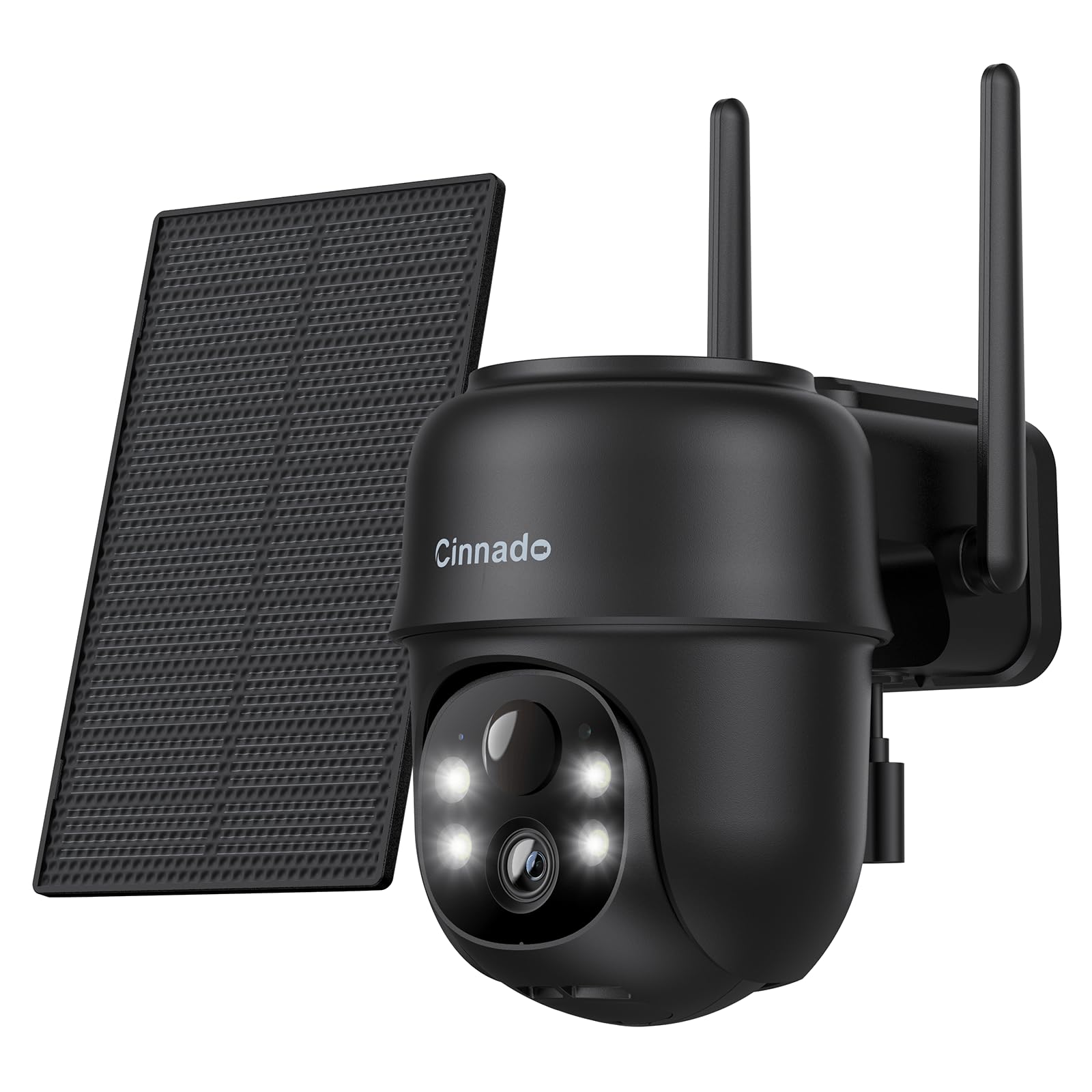 Photo 1 of Cinnado 2K Cameras for Home Security-2.4G WiFi Outdoor Camera Wireless Solar/Battery Powered, 360° Viewing, Human Detection, Color Night Vision, Cloud/SD Storage B6 (B6-Black-1pack-2.4G)