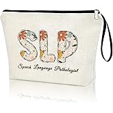 Speech Therapy Gift Bag, Gift For Speech Therapist Communication SLP Speech Language Pathologist Personalized Slp Nurse Present Makeup Bag Cosmetic Case For Women Travel Vacation Zipper Organize Pouch