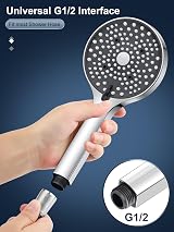 YEAUPE Shower Head 1.6m Hose High Pressure Rainfall 6 Modes Anti-scale view 6