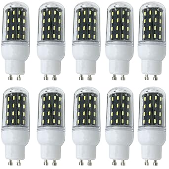 Aoxdi 10x GU10 LED Lampe 5W, Kaltweiß, 56 SMD 4014 GU10 LED Birnen Ersetzt Halogenlampen GU10 LED Birnen Schienenstrahler, AC
