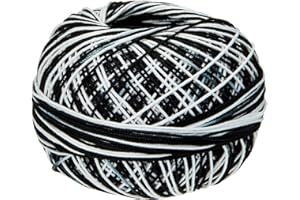 Handy Hands Lizbeth Egyptian Cotton Crochet Thread, Tatting Thread, and Knitting Thread Lace Size 10 (25 Grams 122 Yards) – HH10148, Zebra