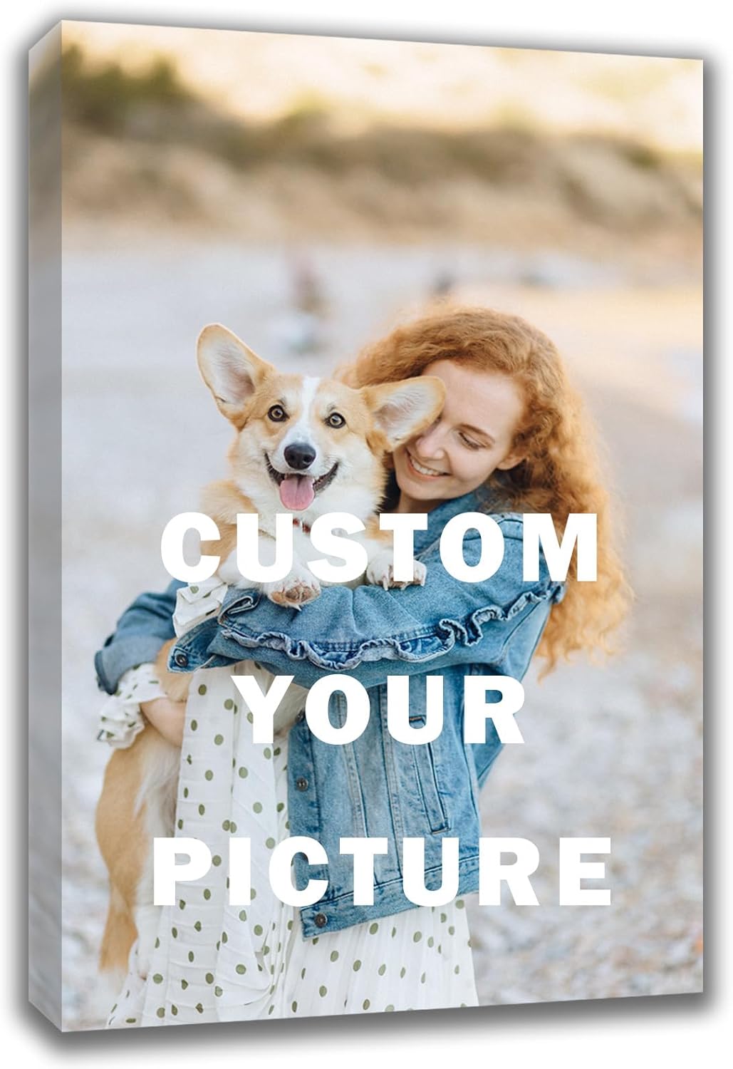 Wall Décor - Custom Canvas Prints with Your Photos (11x14, Framed Canvas) Customized Wall Art Personalized Canvas Pictures for Pet/Family Gifts for Mom/Men/Women