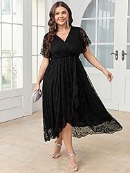 SCOMCHIC Womens Plus Size Wedding Guest Dress