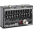STRICH EQ Pedal for Electric Guitar,10-Band Equalizer Effects Pedal, Equalizer for Guitar and Bass, 10 Frequency Bands (31.25Hz–16kHz) with ±12dB Gain/Attenuation for Each Band, TEN BAND EQ