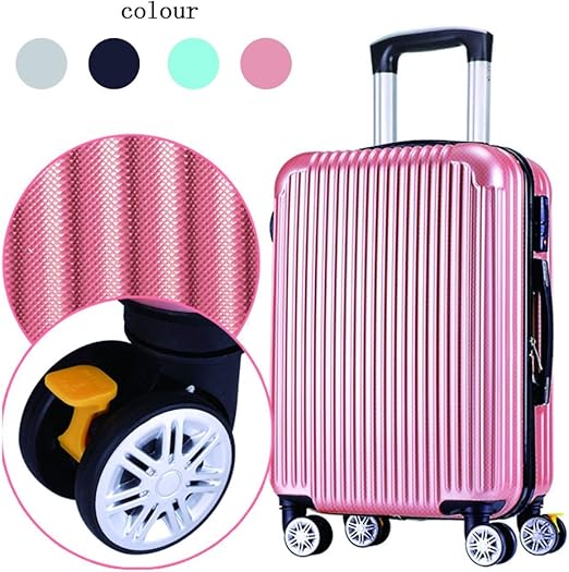 colorful suitcases with wheels