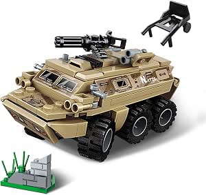 Amazon.com: Qman 6-12 bloques de construcción para niños, kit de  construcción de vehículos blindados militares con minifiguras, ladrillos  del ejército, juguete para cumpleaños de niño (161 piezas) : Juguetes y  Juegos