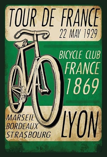 Fs Velo Tour De France 1929 Lyon Plaque En Tole Bombee Metal Sign 20 X 30 Cm Amazon Fr Cuisine Maison