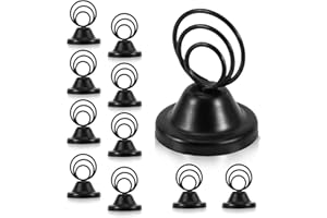 NQEUEPN 12Pcs Table Number Holders, Metal Black Finish Wire Picture Stands Name Menu Clips Place Card/ Memo/Photo Table Sign Holders for Wedding Party Office