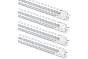 Romwish 3FT T8 LED Tube Light, Type A+B, 14W(=30W), 5000K Daylight, 1600LM, Plug & Play or Ballast Bypass, Double End Powered, T8/T10/T12 Fluorescent Replacement, 36 Inch, Clear, 8 Pack, ETL