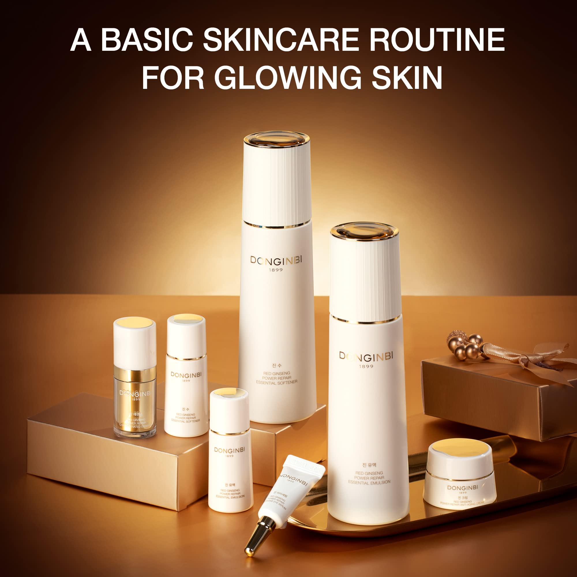 DONGINBI Power Repair Concentrated Essence Set, Hydrating and Anti-Aging, Firms & Lifts, Deep Moisturizing, Korean Ginseng Skin Care