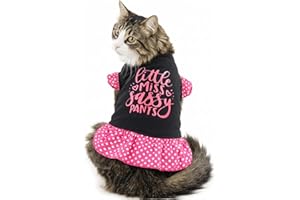 Cute Dresses for Girl Dogs Small Dog Dress Cat Female Summer Clothes Girls, Black, Large