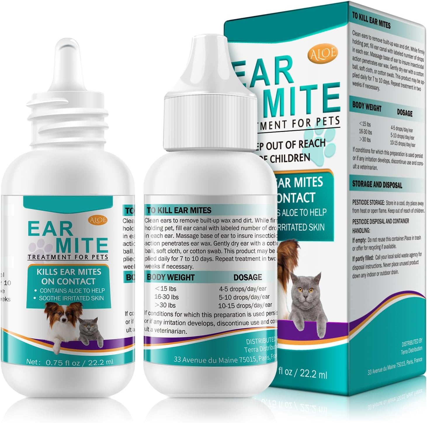 Ear Mite Treatment For Dogs, Ear Mite Treatment For Dog Cat Yeast Infection, Dog Ear Infection Treatment, Alleviation Suffering from Ear Mites & Itching and Odours Stinky Stuff for Dogs Ears
