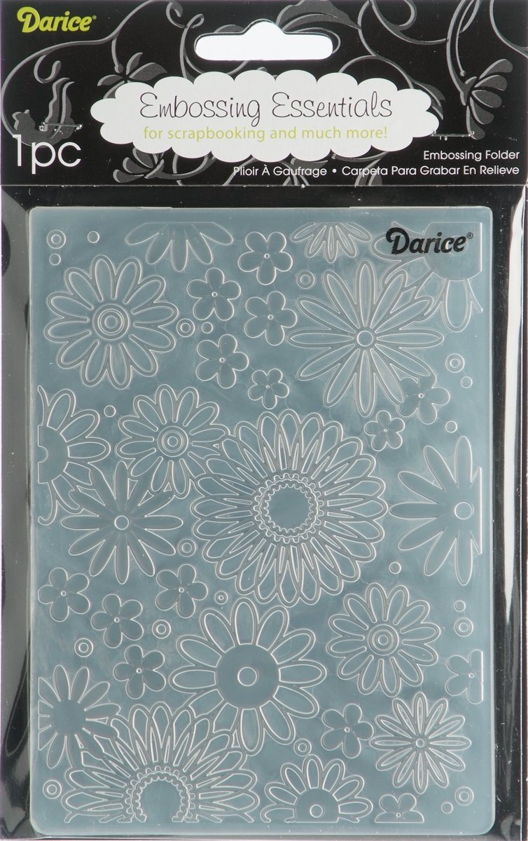Darice Flower Frenzy Embossing Template, Transparent, 10.8 x 14.6 cm
