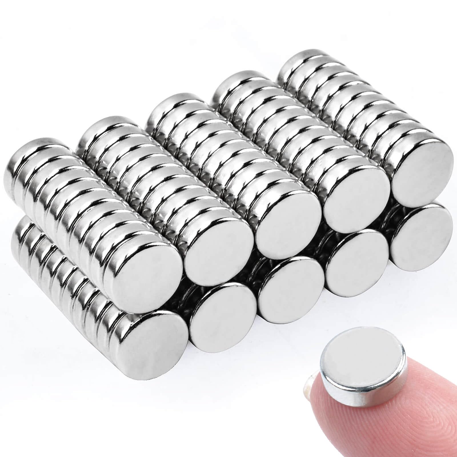 100pcs Strong Neodymium Magnets, 9x3mm Small Round Magnets for Fridge, Whiteboard, Crafts, Notice Board, Refrigerator, DIY, Office, Building