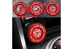 AMOHOMA Push to Start Button Cover Car Push Start Button Accessories Car Start Button Cover Universal Button Decoration Anti-Scratch Protector Ring(Anime-RED 5)