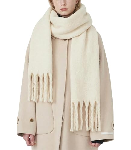 SUNDSGT Big Scarf Coloured Oversized Tassel Soft Fall Winter Thick