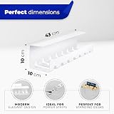 Cable Management Tray Under Desk x2 White Steel Wire Holder Easy view 7