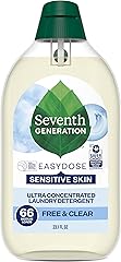 Seventh Generation EasyDose Laundry Detergent, Ultra Concentrated: 66 Loads, Free & Clear Designed for Sensitive Skin, 23.1 F