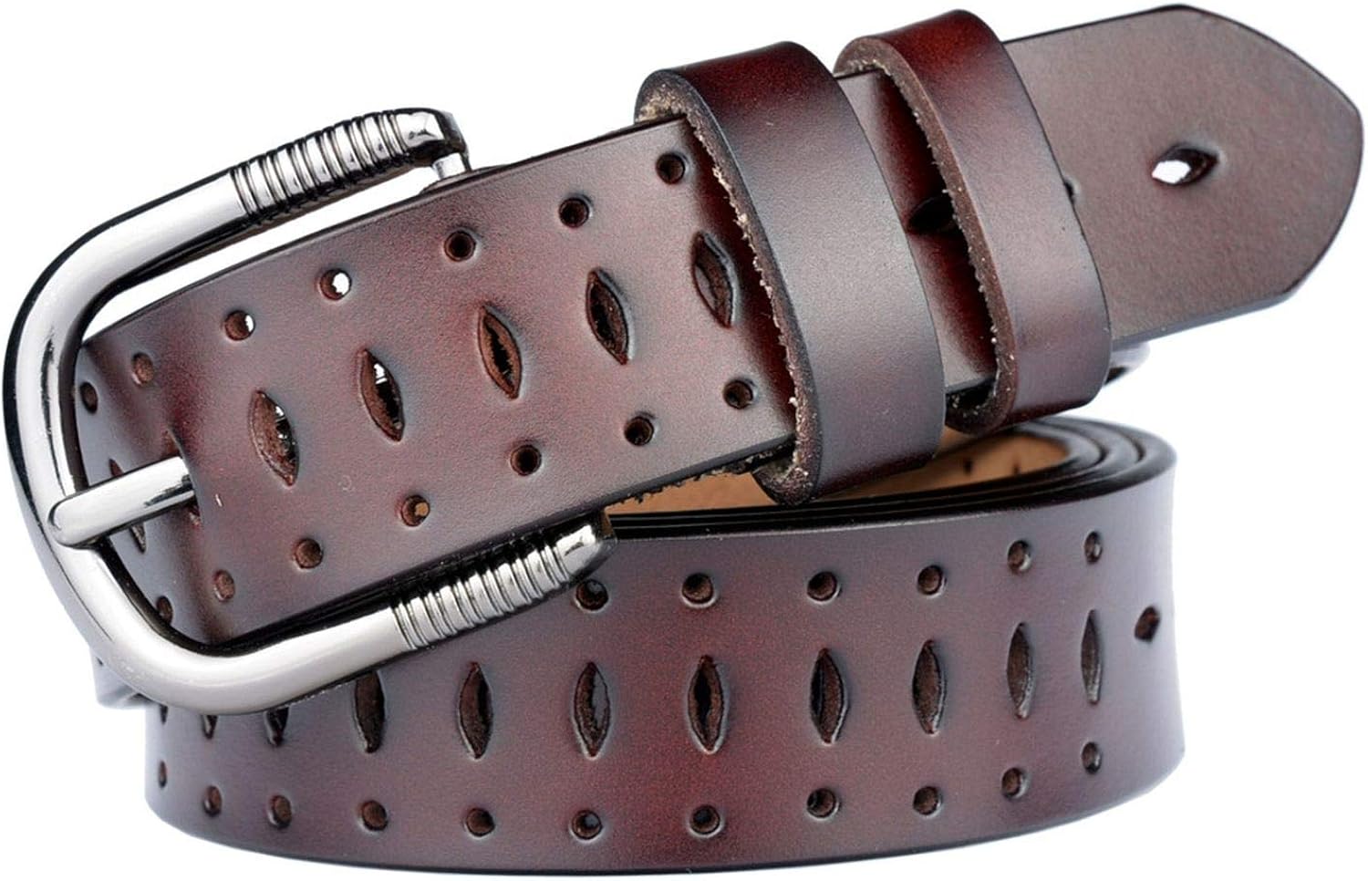 Hollow Belts Woman Genuine Leather Man'S Belt All Match Women'S Cowhide Casual Pants Belt