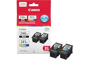 Canon Genuine Ink PG-240XL Black/CL-241XL Colour, High-Yield Value Pack (2 Cartridges), Canon Ink Cartridges for PIXMA MG4220