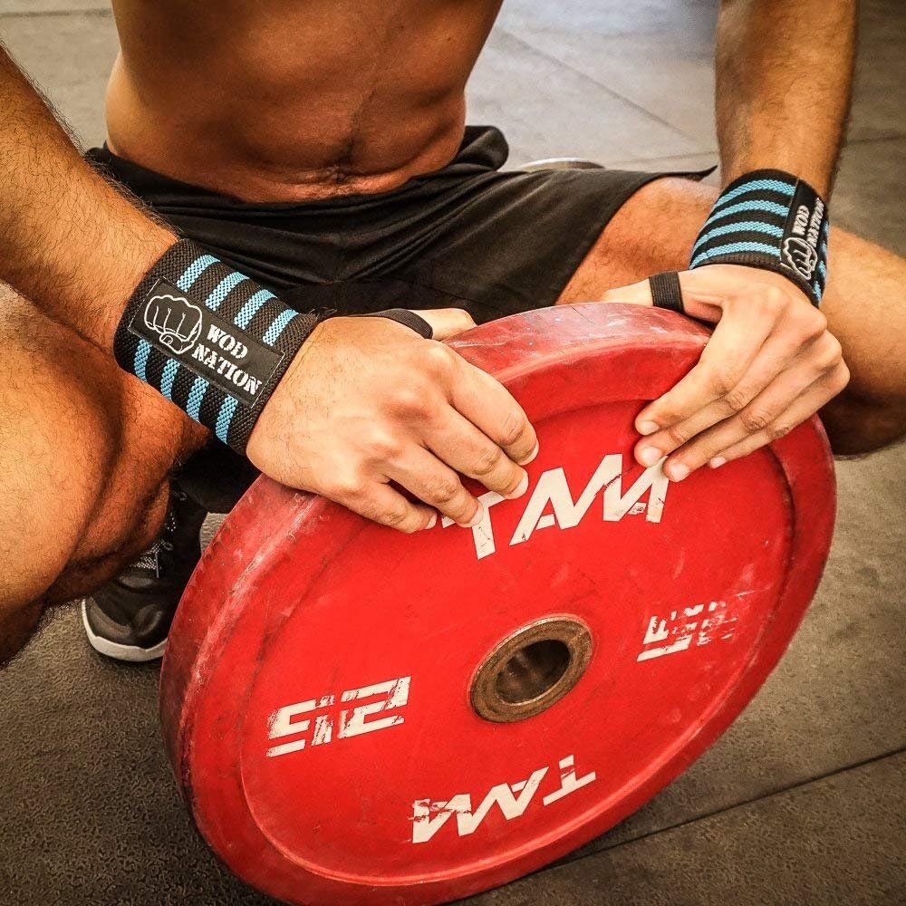 WOD Nation Wrist Wraps Weightlifting for Men & Women - Weight Lifting Wrist Wrap Set of 2 (12" or 18") + Includes Carrying Bag : Sports & Outdoors