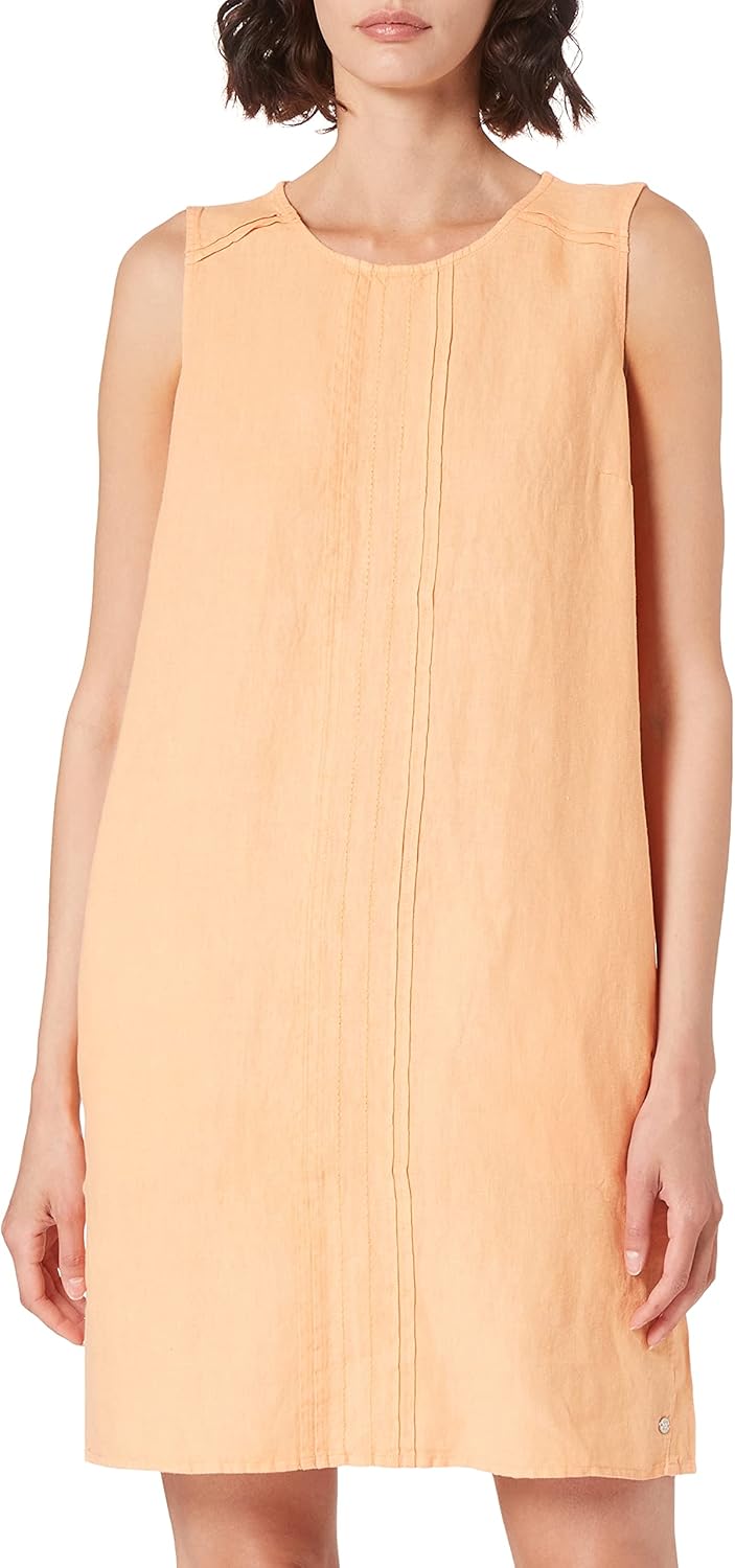 Cecil Damen Kleid Denim-Look - Knielang, Lyocell-Baumwolle, Hemdkragen