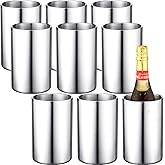 Wine Chiller Bucket Stainless Steel Wine Chiller Bottles for 750 ml Insulated Double Layer Bucket Cooler for Parties Bar(9 Pcs)
