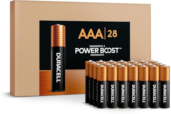 Duracell Coppertop AAA Alkaline Batteries with POWER BOOST Ingredients, 28 Count, Long-Lasting Alkaline in Re-closable Pack f