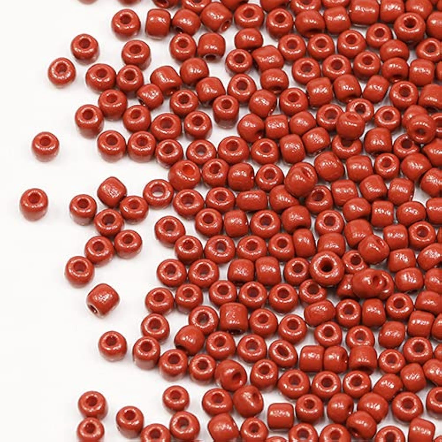 Tibaoffy Size 6/0 Crafts Glass Seed Beads 4mm Coffee Beads for Jewelry Making (Total About 100g About 1200pcs)