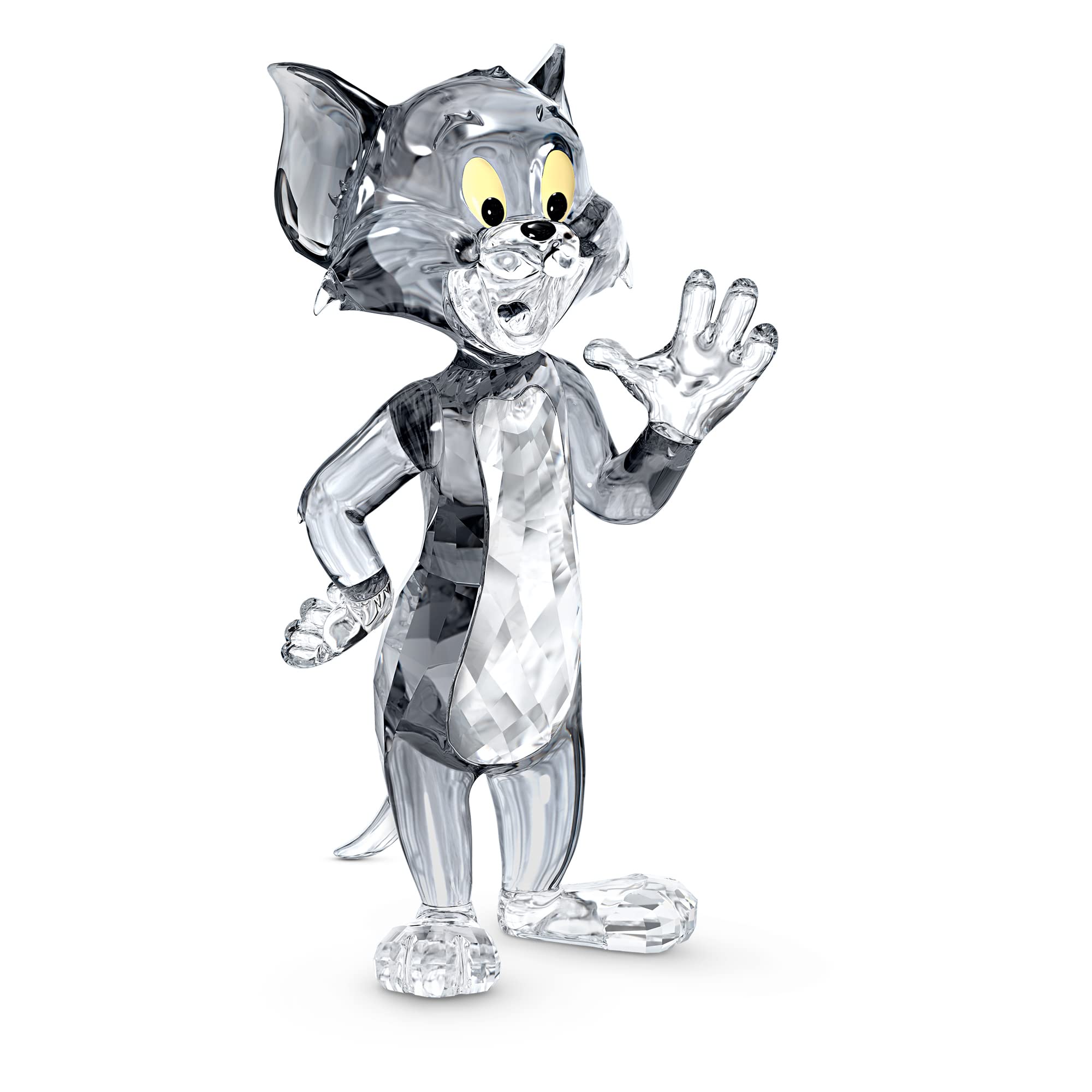 Swarovski Tom Figurine, Grey, Black and Yellow Crystals, from the Tom and Jerry Collection