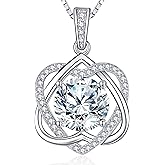 N9NEMUSES InfinityLove Heart Pendant Necklaces for Women, 2-5 Carat Moissanite Heart Necklace, Anniversary Birthday Christmas Valentine Engagements Mothers Day Jewelry for Wife Her Girlfriend Mom Daughter