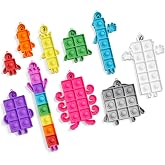 hand2mind Numberblocks Sensory Bubble Poppers, Fine Motor Tools, Ages 3+ | Push Pop Fidget Toys, Keychains, Counting Math Manipulatives, Calm Down Corner Supplies, Preschool Toys