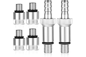 VIN BEAUTY 6 Pcs Lower Unit Gear Oil Pump Adapters for Most Outboard Motor, Include 3/8 Inch Metal Swivel Adapter, 8mm and 10mm Adapters Fit for Most Boat Outboard Motors Standard Bottles