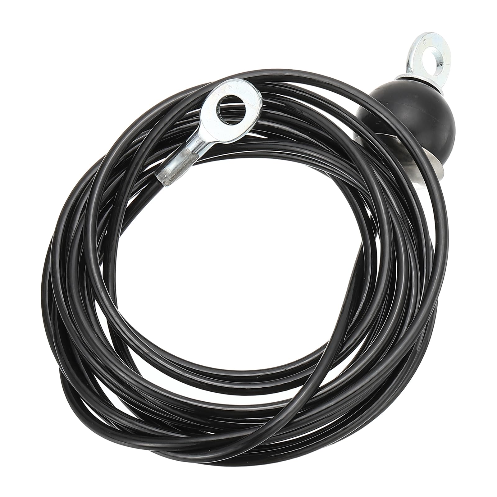 PATIKIL Pulley Cable, Adjustable Fitness Cable Pulley System Replacement Thick 4mm Heavy Gym Cable Pulley Attachment for Home Cable, Black (B-5m)