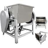 INTSUPERMAI 110V Commercial Dough Mixer Machine Kneading Capacity Electric Food Mixer Flour Mixer for Dough Mixing Kneading (Standard, 50KG/110LBS)