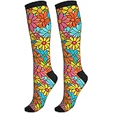 oyebn Duck Compression Socks Women and Men 15-20mmHg-Circulation Support Socks for Athletic Running Cycling