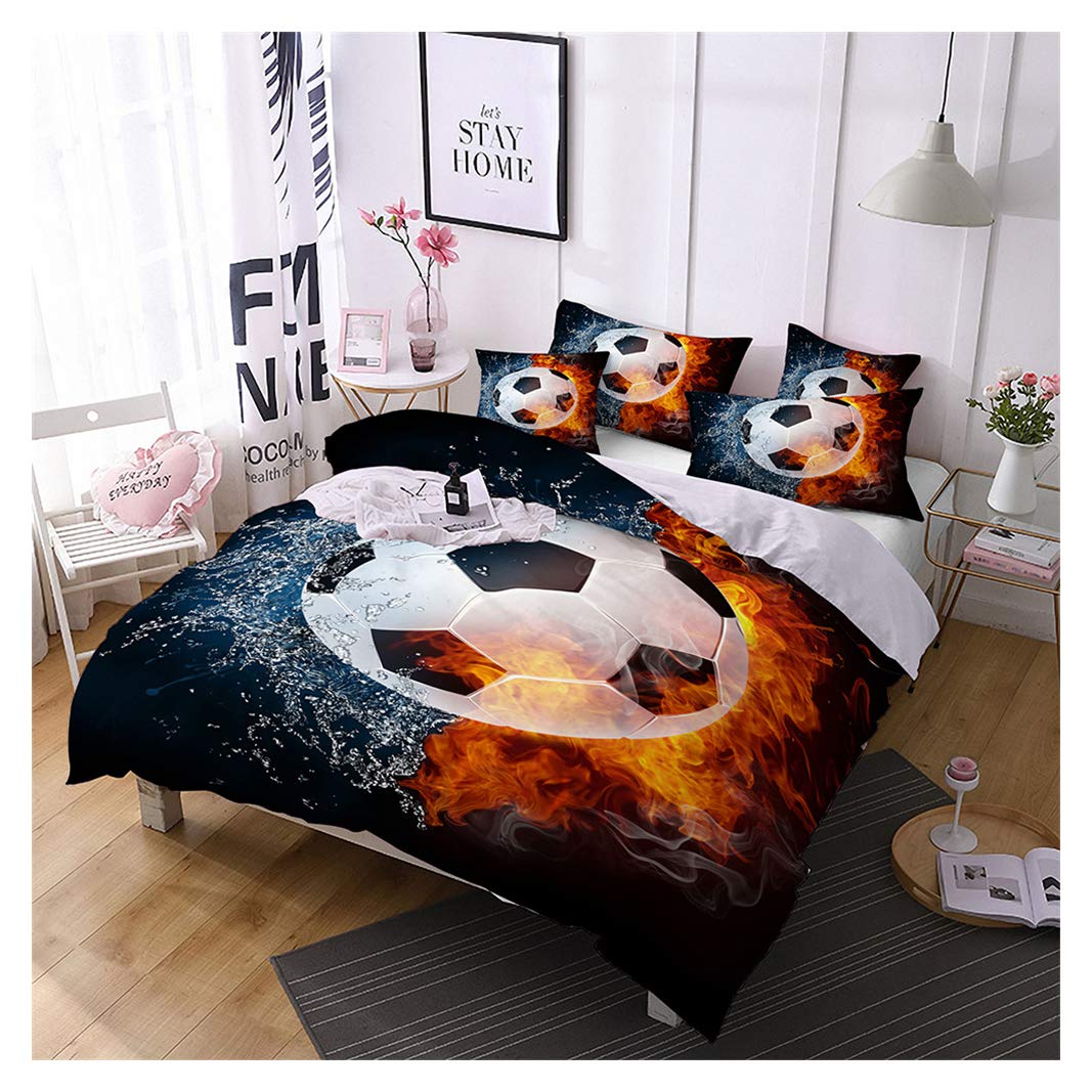 Amazon Com Homebed Teen Soccer Bedding Set 3 Piece Boys