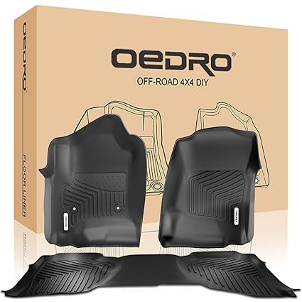 Oedro Floor Mats Compatible For 2014 2018 Silverado Sierra 1500 Double Cab 2015 2018 2500 3500 Hd Front And Rear Liners