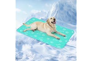 BEAUTYZOO Upgraded Dog Self Cooling Mat Ice Silk Chill Pads for Small Medium Large Dogs Summer Reusable Pet Training Pad Absorbent Non Slip Mat for Kennels, Crates & Beds,X Large 28IN x 47IN