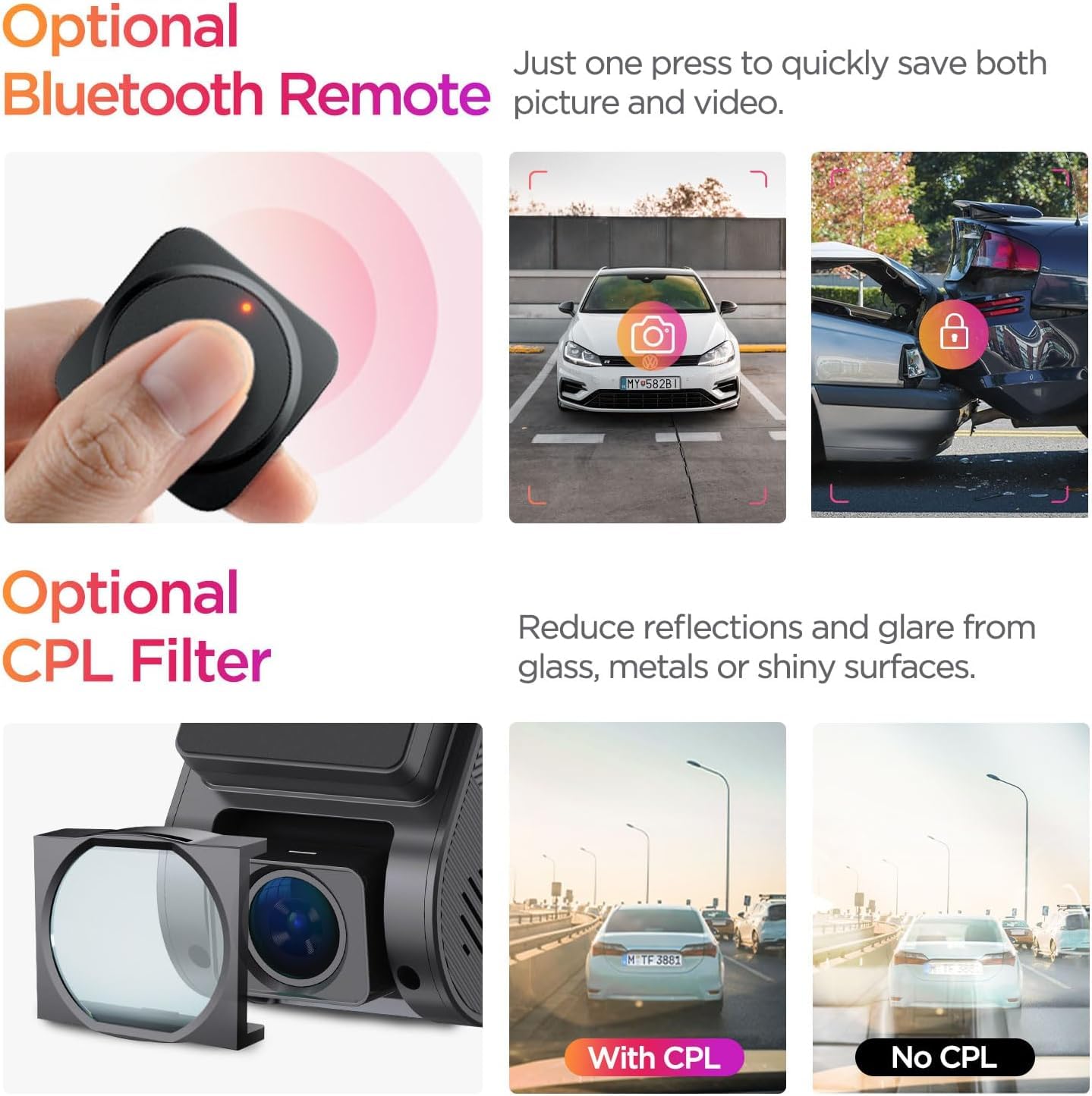 VIOFO Dash Cam A119 Mini 2, STARVIS 2 Sensor, 2K 60fps/HDR 30fps Voice Control Car Dash Camera with 5GHz Wi-Fi GPS, Night Vision 2.0, 24H Parking Mode, Supercapacitor, Support 512GB Max