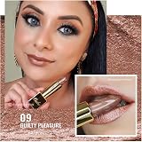 Oulac Metallic Shine Glitter Lipstick Brown High Impact Lipcolor 4.3 g view 3