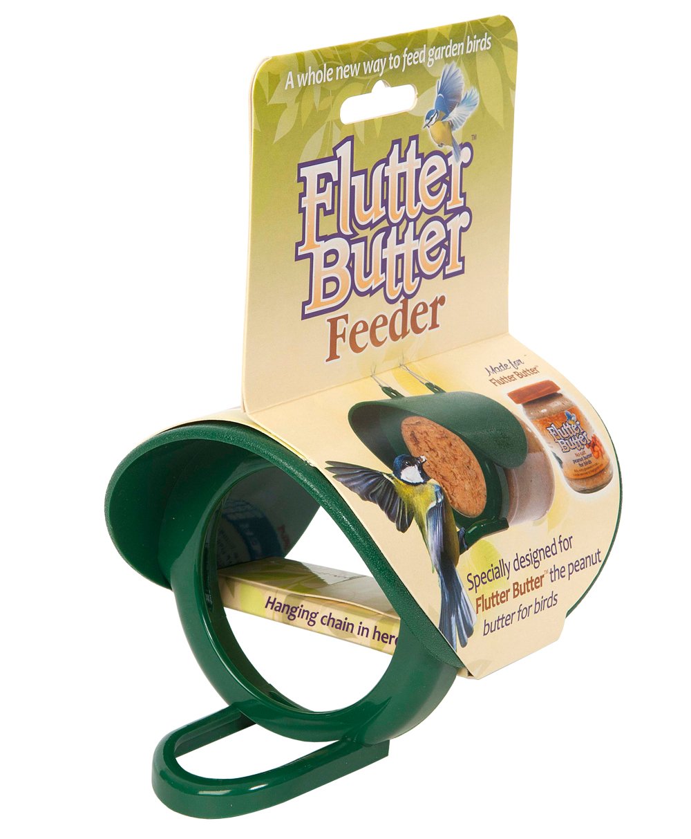 Hanging Flutter Butter Feeder For Garden and Wild Birds - Jacobi Jayne® Flutter Butter® Hanging Feeder For Jars or Refill Pods - A Whole New Way to Feed Garden Birds