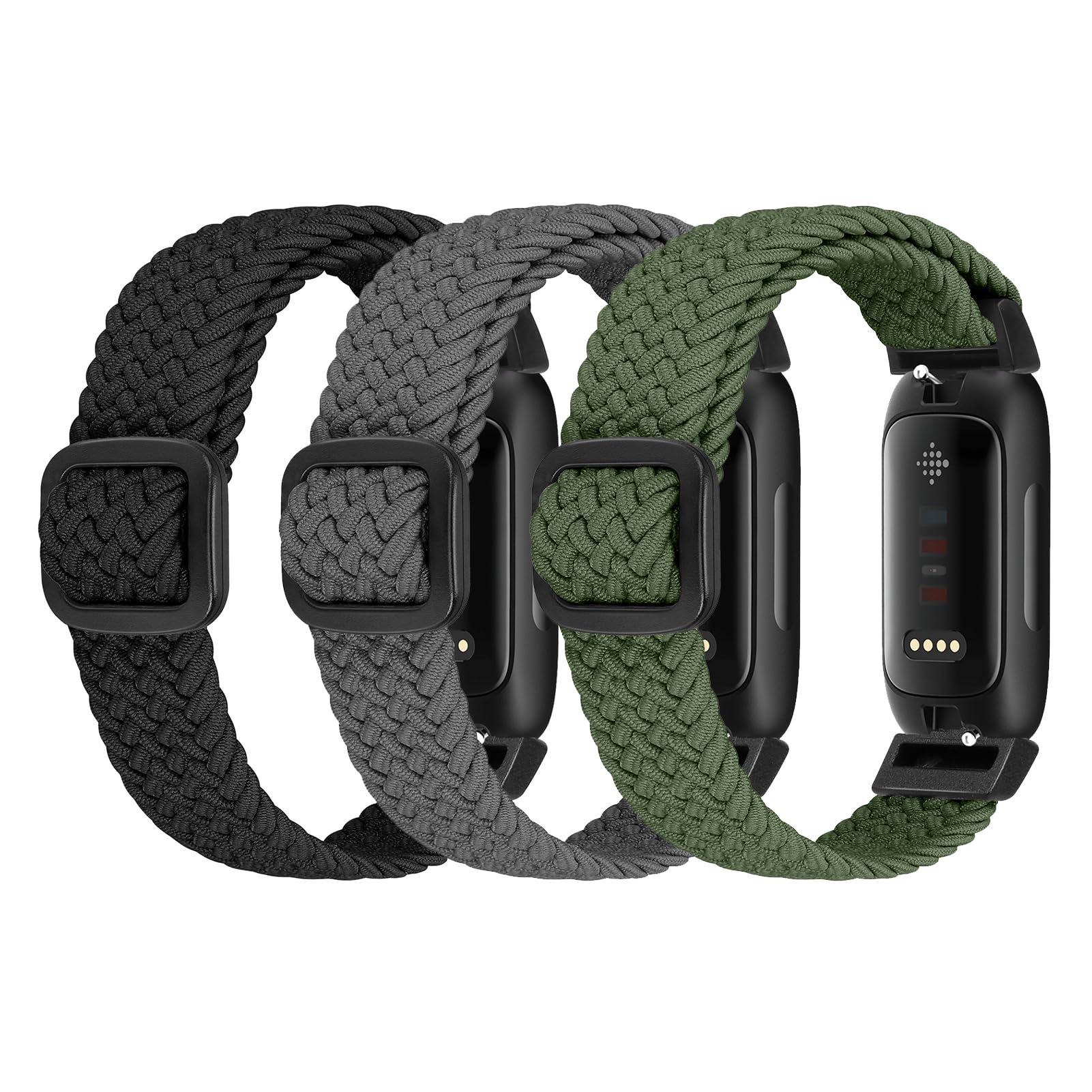 Ecogbd Elastic Nylon Replacement Strap Compatible with Fitbit Inspire 3/Inspire 2/Inspire/Inspire HR/Ace 3/Ace 2, Soft Fabric Adjustable Breathable Sport Wristband for Women Men