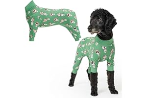 Spark Paws Dog Pajama, Dog Recovery Suit Male, Onesie, Ultra-Soft and 4-Way Stretch, for Small Medium and Large Breeds - Pup Cup - 3XL