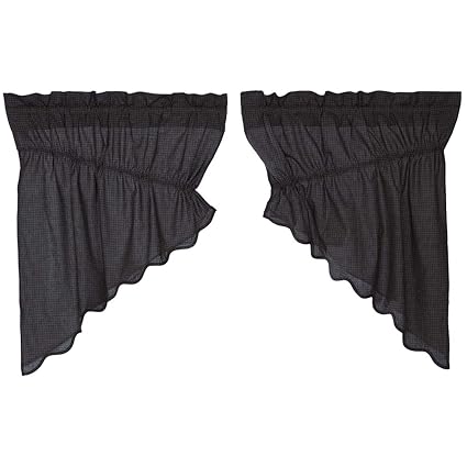 VHC Brands Arlington Prairie Swag Scalloped Lined Set 2-36x36x18