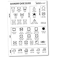 Talented Kitchen Magnetic Laundry Symbols Chart - White Vinyl Laundry Care Guide Sign for Washing, Drying, Ironing, and Dry Clean (5x7 in)